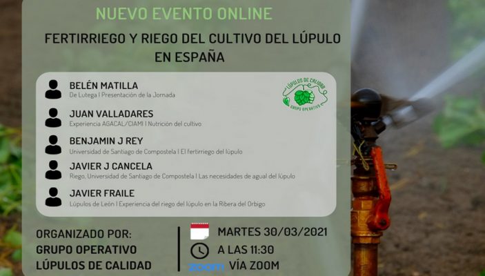 Resultados del proyecto de "Innovaciones en el cultivo de lúpulo en España" relacionados con el riego