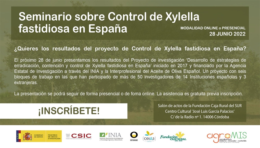 Seminario sobre Control de Xylella fastidiosa en España